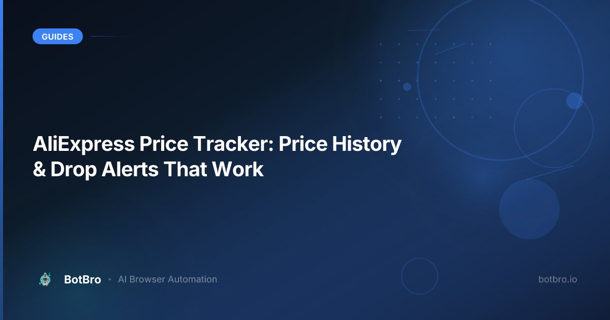 AliExpress price tracker — real price history and drop alerts
