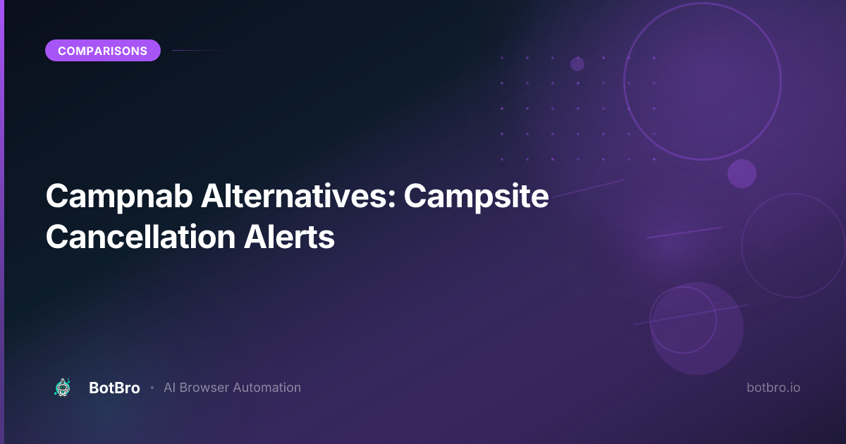 Campnab Alternatives: Campsite Cancellation Alerts