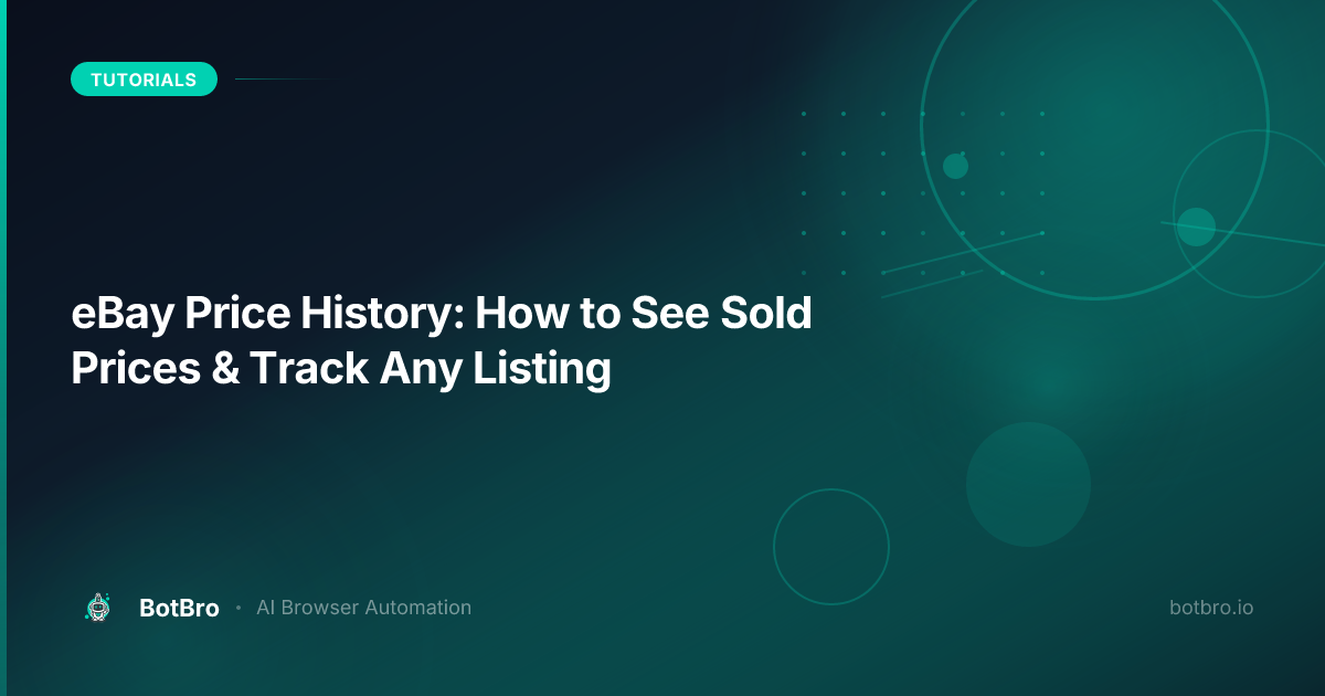 eBay price history — sold prices and listing tracking