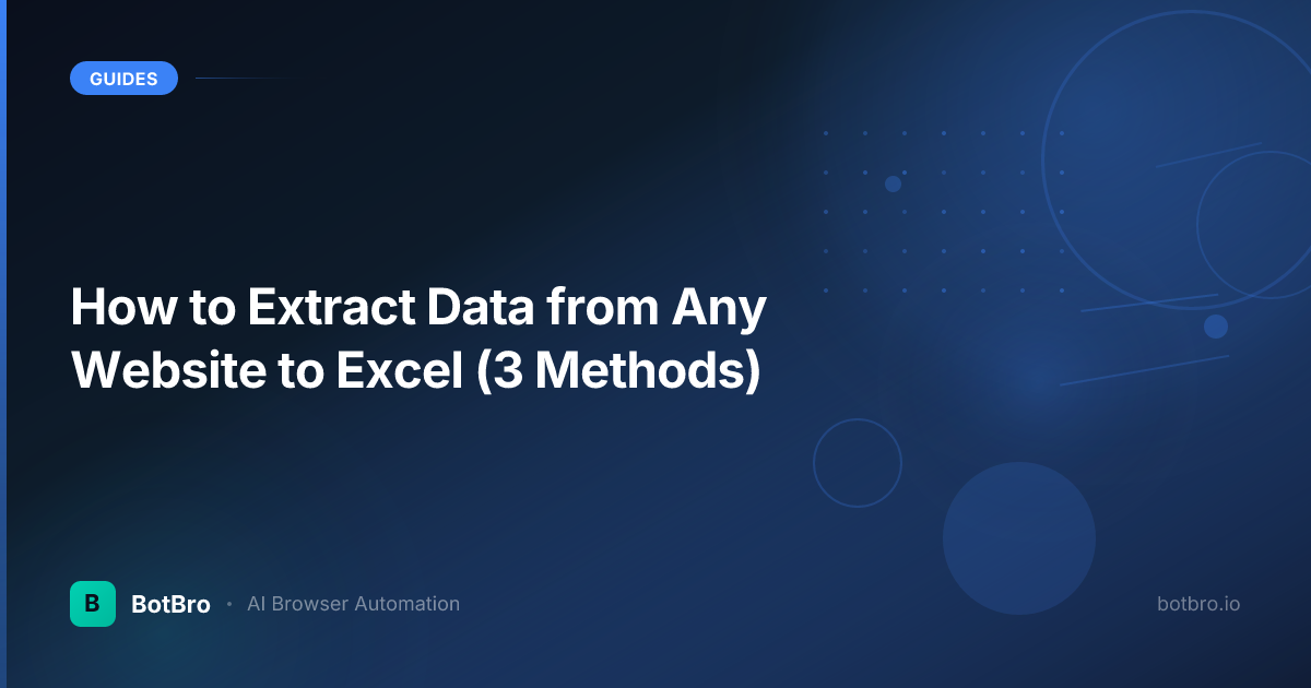 How to Extract Data from Any Website to Excel (3 Methods)