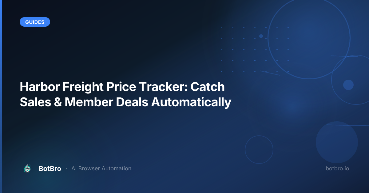 Harbor Freight price tracker — automatic sale alerts