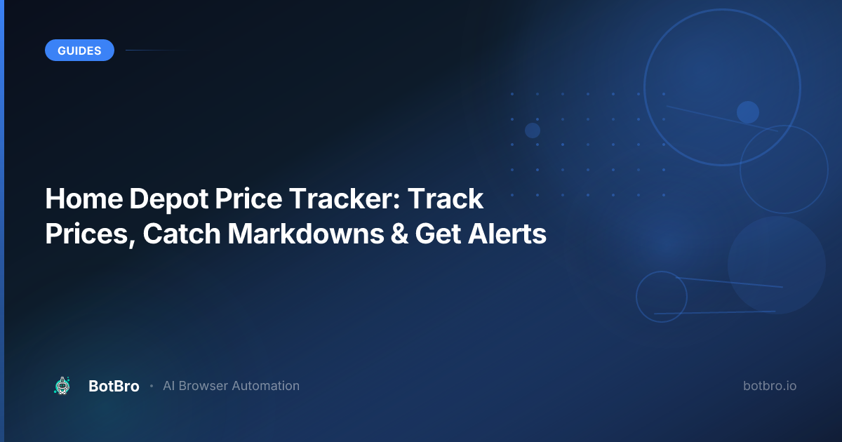 Home Depot price tracker — automatic price drop alerts