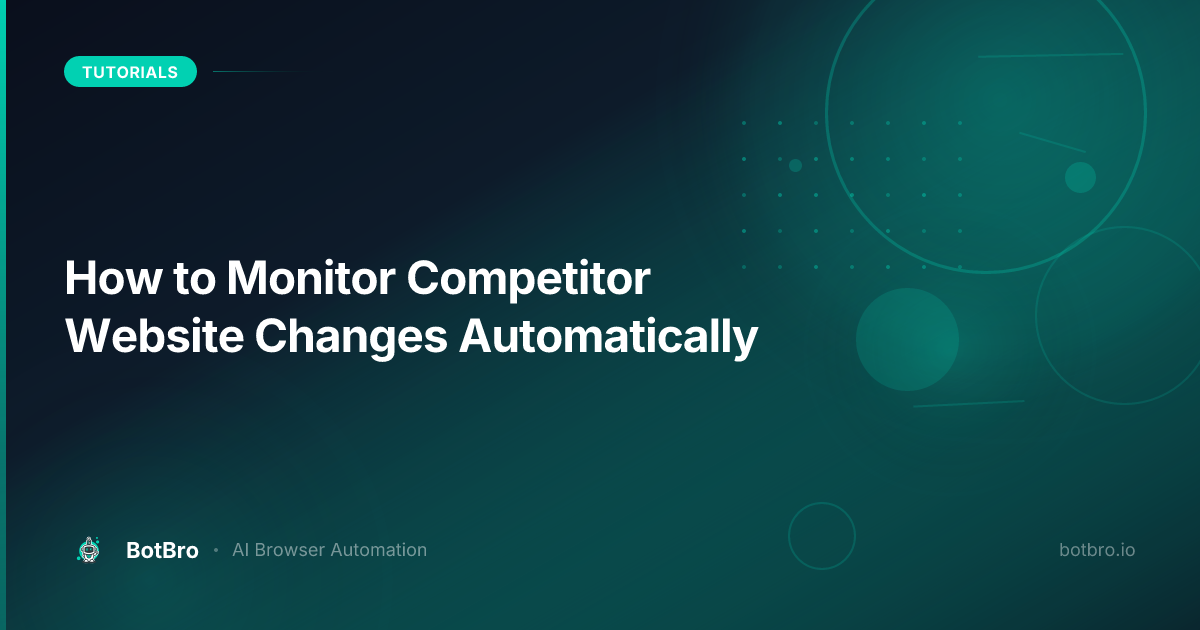 Monitor competitor website changes automatically