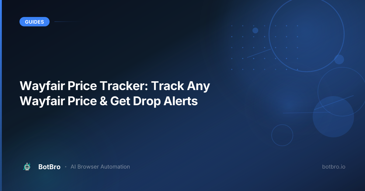 Wayfair price tracker — automatic price drop alerts