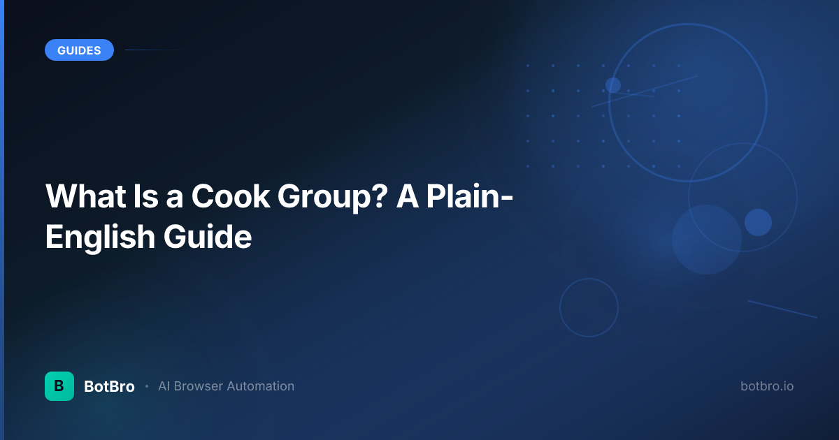 What Is a Cook Group? A Plain-English Guide
